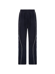 Gestreifte Baggy-Jogginghose im Vintage-Stil in Marineblau | Corissa