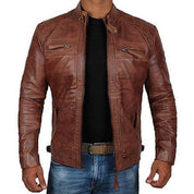 Gabriel | Herren-Motorradjacke aus verwittertem Leder