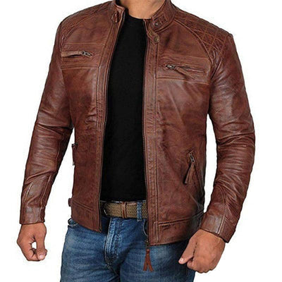 Gabriel | Herren-Motorradjacke aus verwittertem Leder