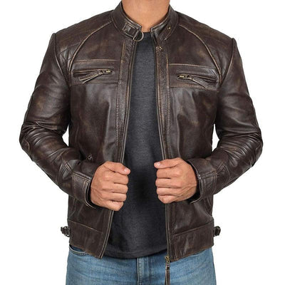 Gabriel | Herren-Motorradjacke aus verwittertem Leder