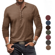 Henley-Shirt für Herren mit langen Ärmeln l Hilbert